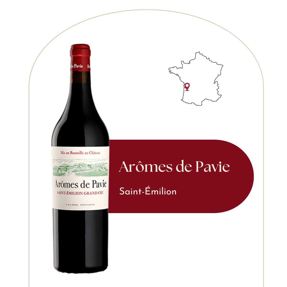 Arômes de Pavie - Caisse bois de 6 bouteilles